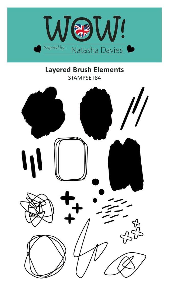 Set de sellos Wow Stamp (A6) - Layered Brush Elements (by Natasha Davies)