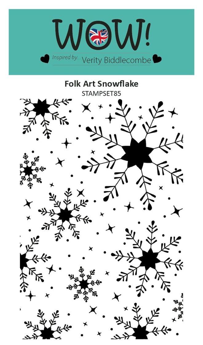 Set de sellos Wow Stamp (A6) - Folk Art Snow Flake (by Verity Biddlecombe)