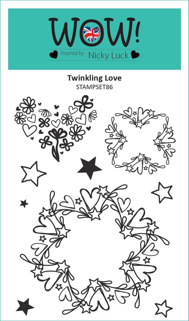 Set de sellos Wow Stamp (A6) - Twinkling Love (By Nicky Luck)