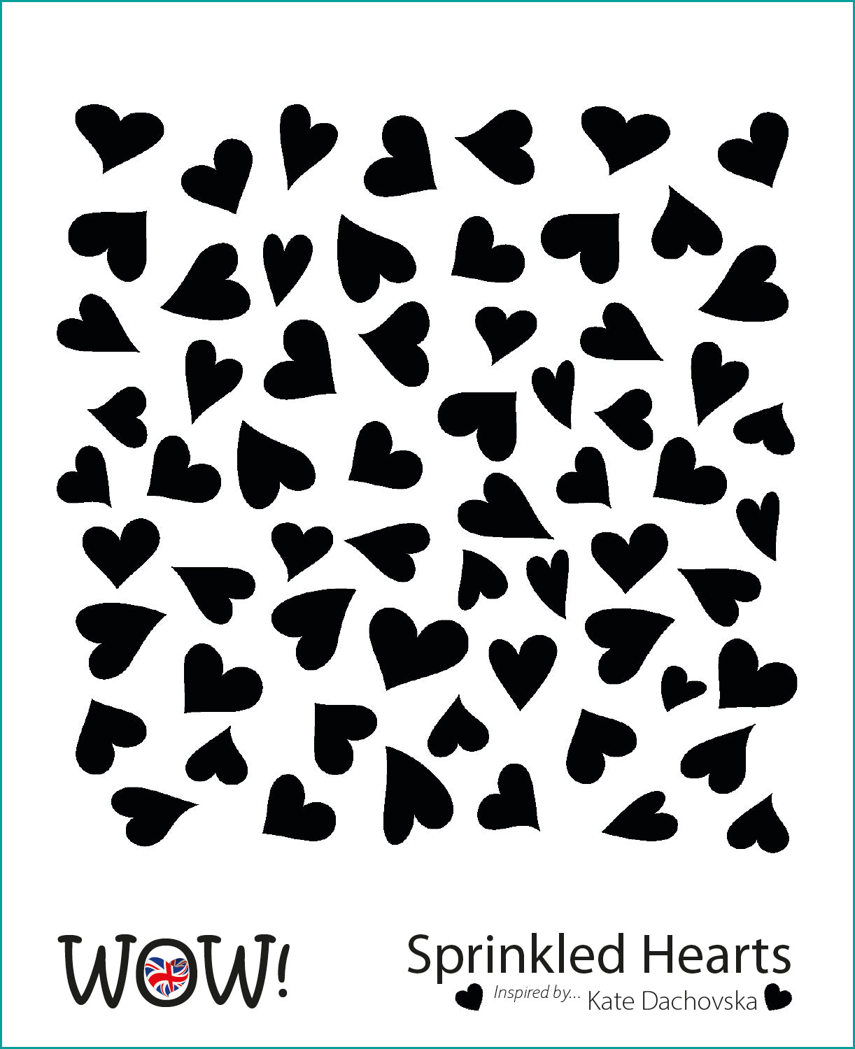 Stencil Wow - Sprinkled Hearts (by Katerina Dachovska)