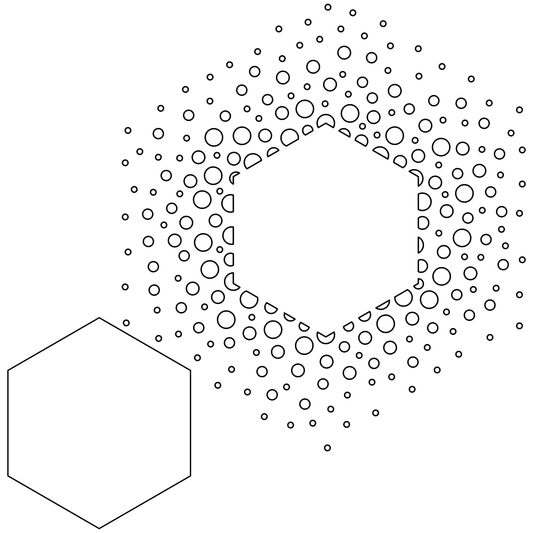 Stencil Wow - Confetti Hexagon (Verity Biddlecombe)