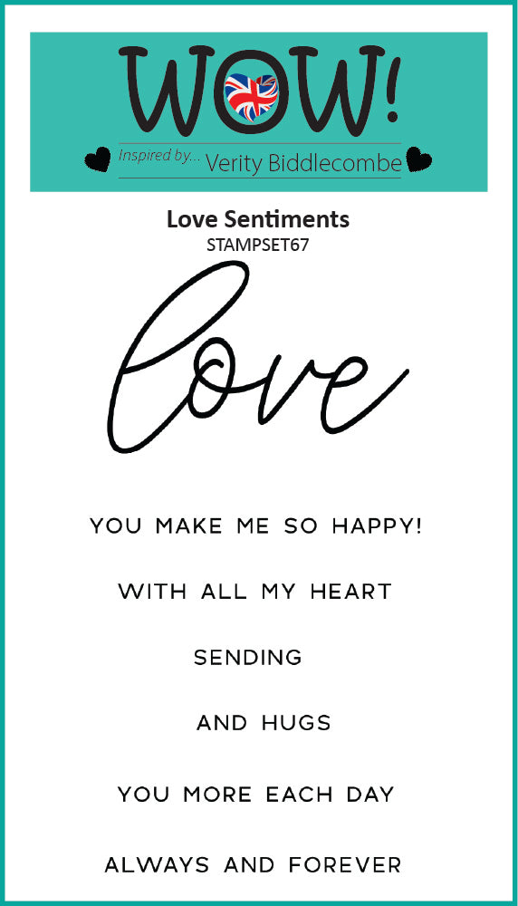 Set de sellos Wow Stamp (A7) - Love Sentiments (by Verity Biddlecombe)