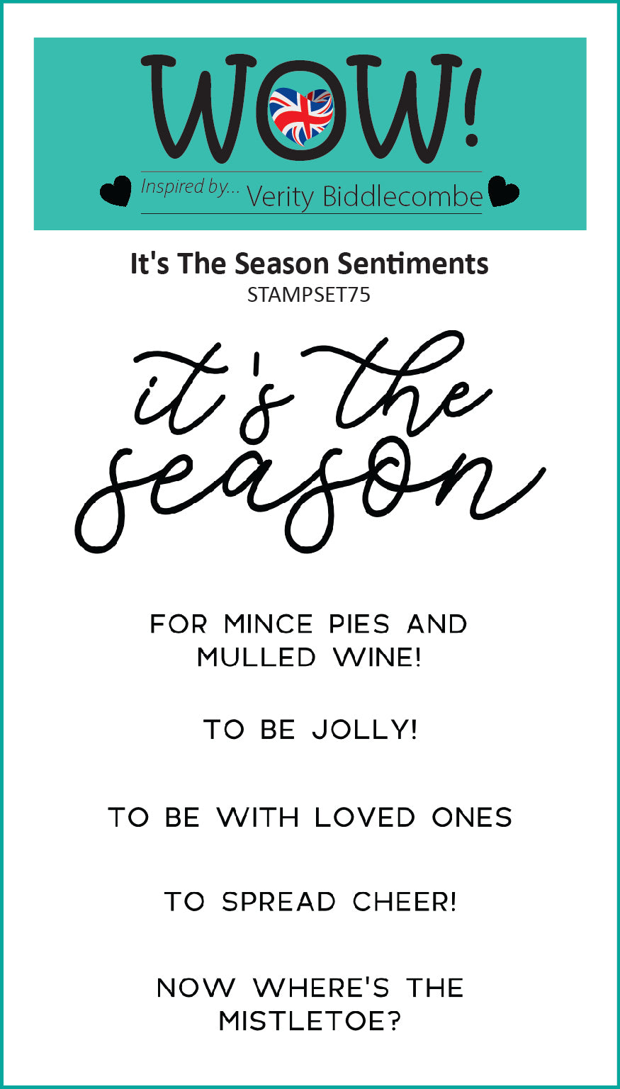 Set de sellos Wow Stamp (A7) - It's The Season Sentiments ( by Verity B)