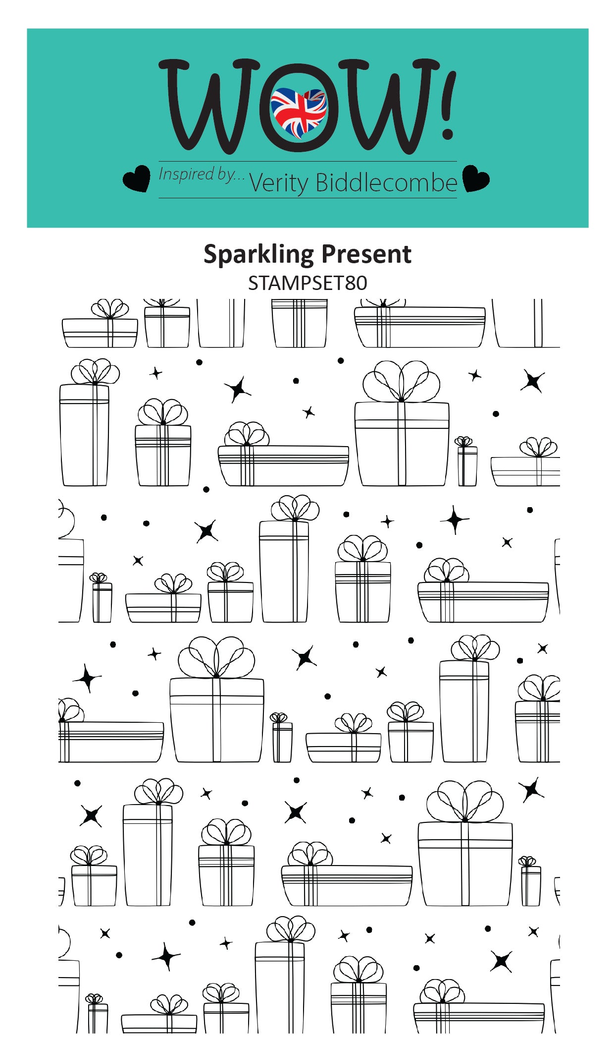 Set de sellos Wow Stamp (A6) - Sparkling Present (by Verity Biddlecombe)