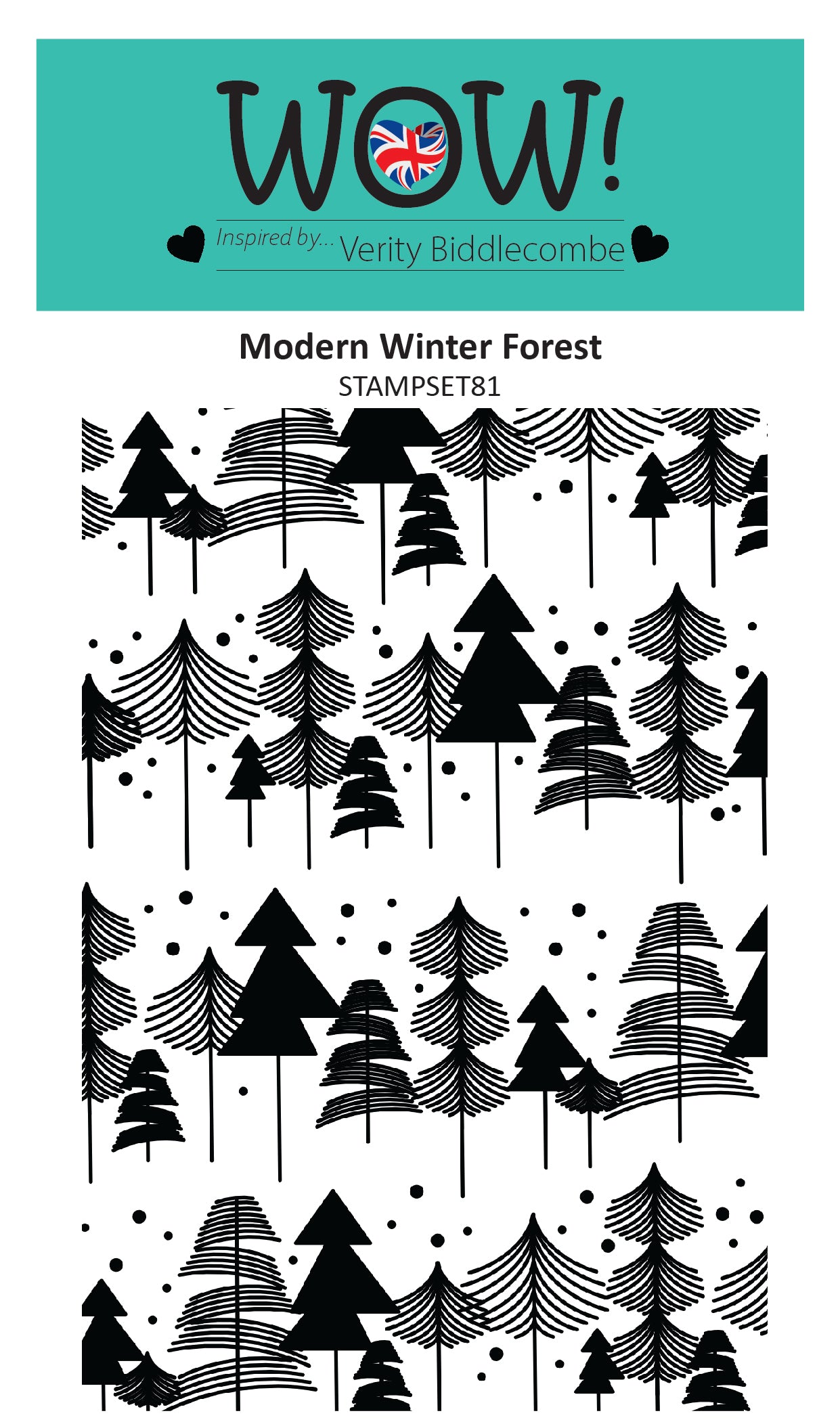 Set de sellos Wow Stamp (A6) - Modern Winter Forest (byVerity Biddlecombe)
