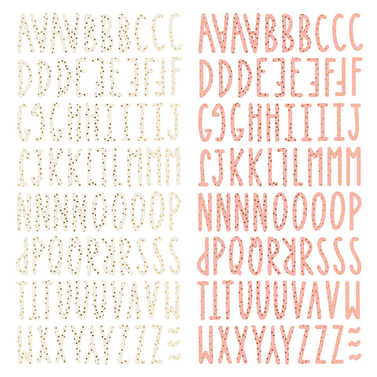 Mistletoe chipboard alphabet