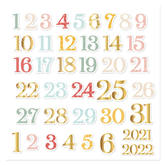 Mintopia December chipboard numbers