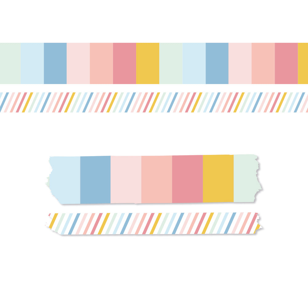 Washi Tape Set Colorful Stripes Adventure