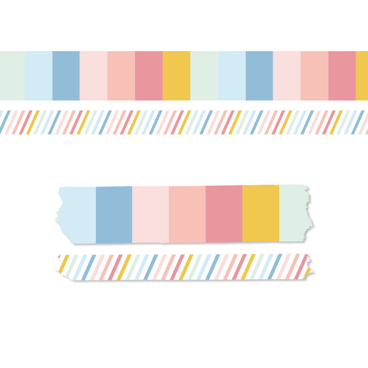 Set Washi Tape Rayas de colores Aventura