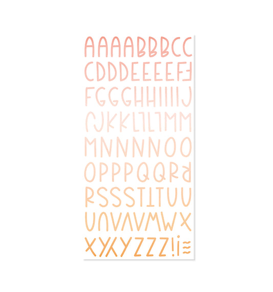 Aloha chipboard alphabet