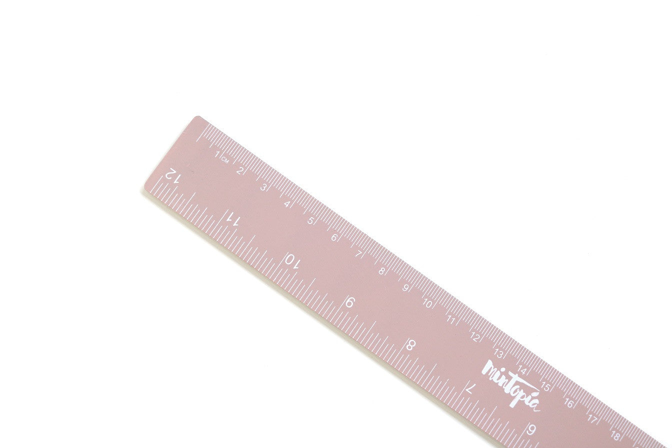 Non-slip metal ruler 12"