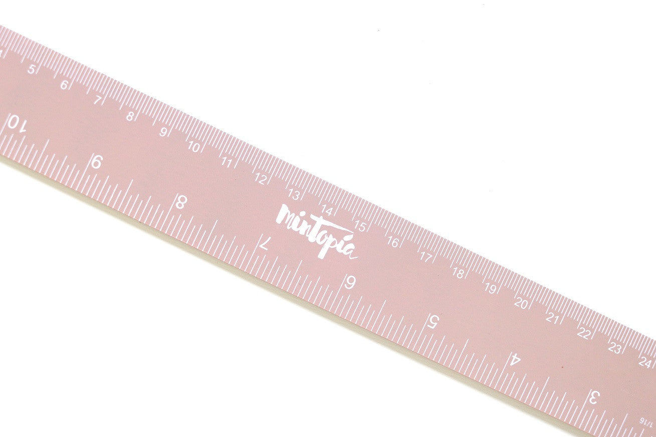 Non-slip metal ruler 12"