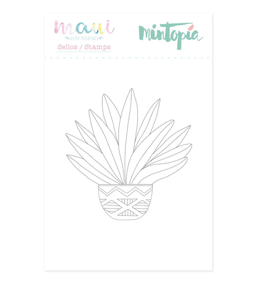 Tropical plant stamp