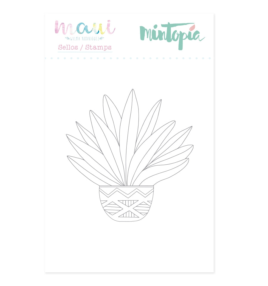 Tropical plant stamp